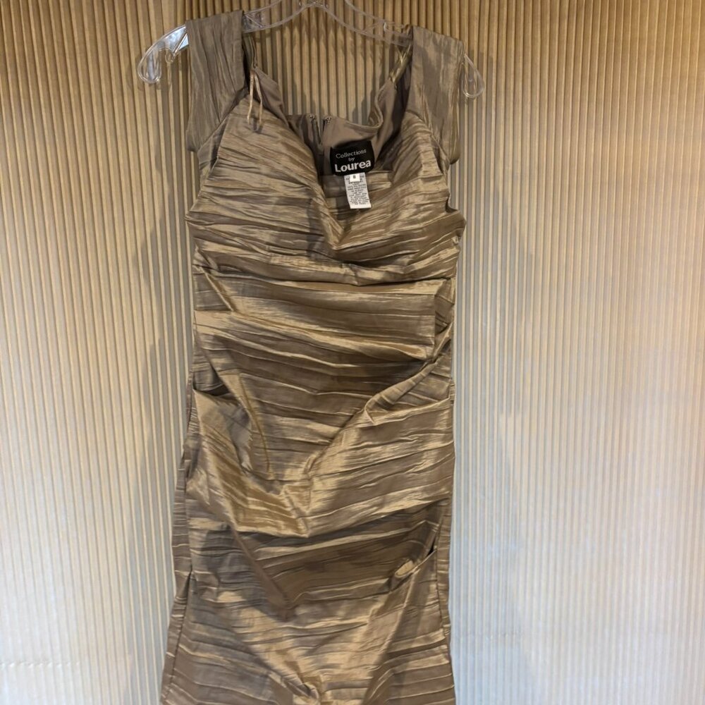 Collections by Lourea, S8 gold fitted dress